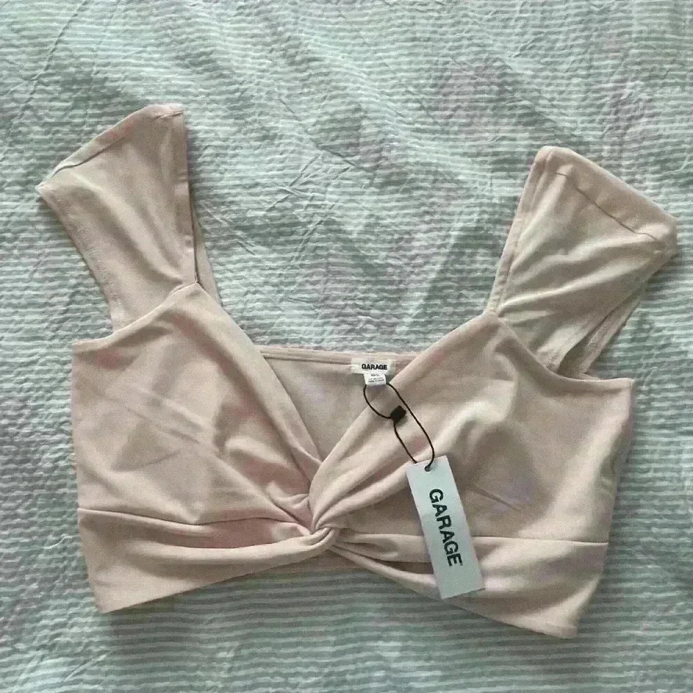 Garage Light pink crop top size large brand new with tags!
